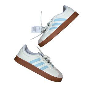 Adidas VL Court Base 8.5 Women Blue Cream Sneaker Casual School